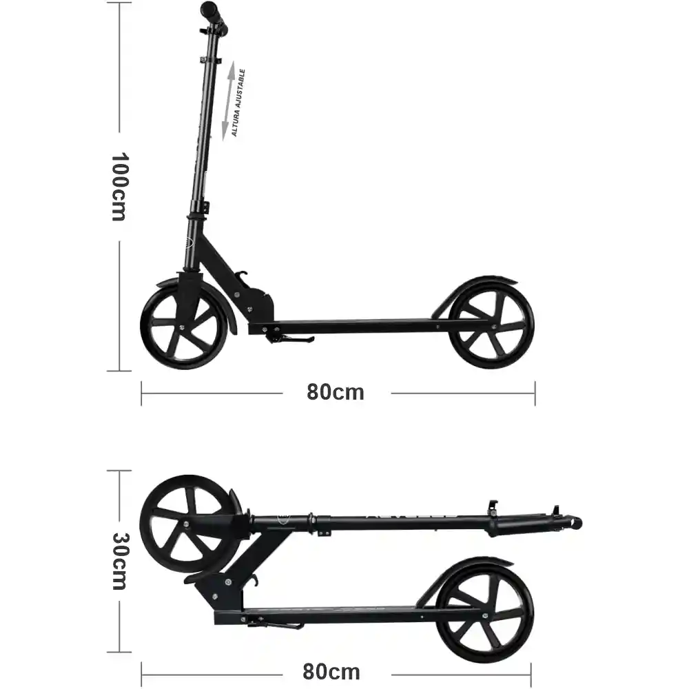 Patineta Scooter Plegable Xl Para Niños 7+ Jóvenes Y Adultos