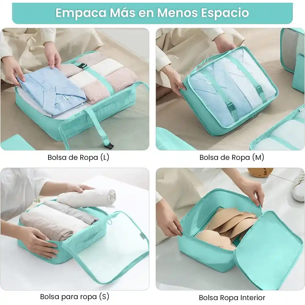 Organizador De Ropa Equipaje 11pcs Set Para Maleta De Viaje