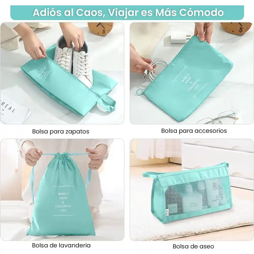 Organizador De Ropa Equipaje 11pcs Set Para Maleta De Viaje