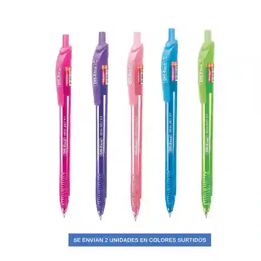Boligrafo Semi Gel Retractil Trazo Fino X 2 Colores Sutidos Offi Esco Oe-053f