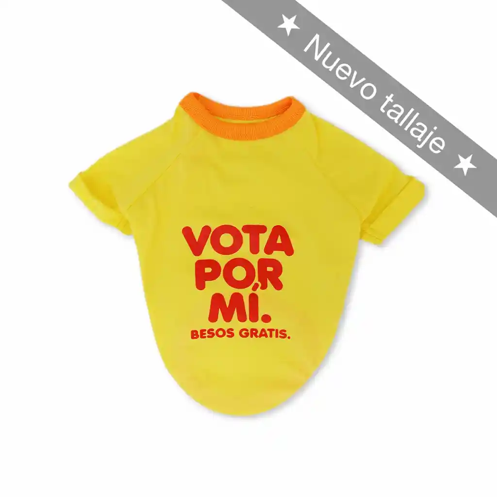 Camiseta S Amarillo Vota Por Mí