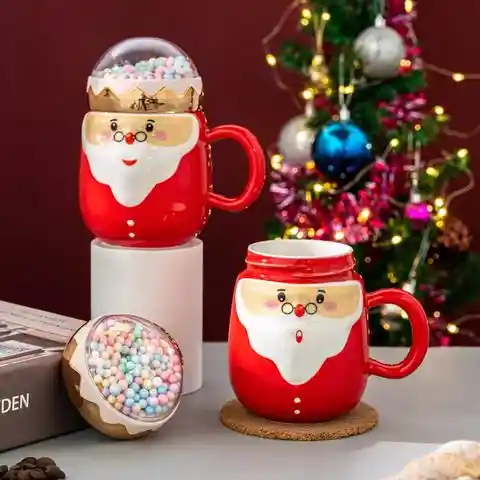 Navidad Mug O Taza Navideña Con Tapa