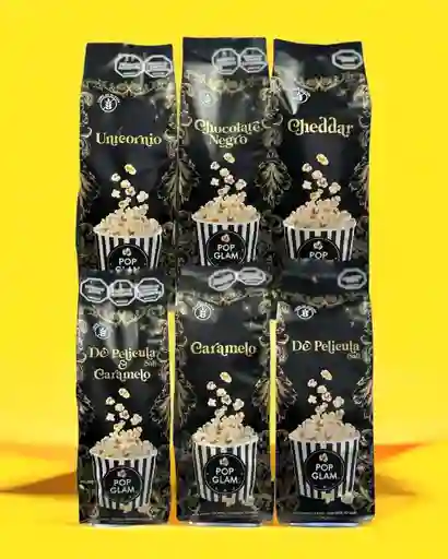 Six Pack Crispetas Pop Glam 535 Gramos.