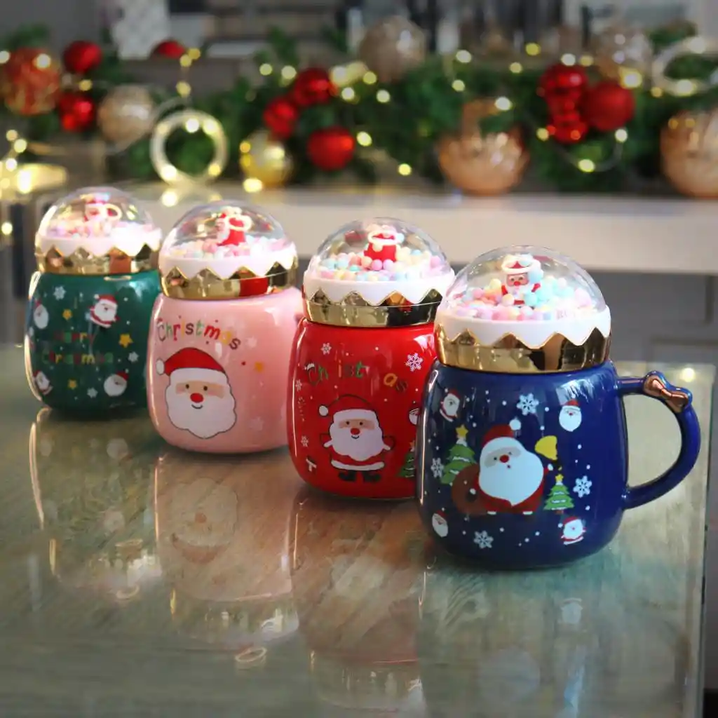 Navidad Mug O Taza Navideña Con Tapa