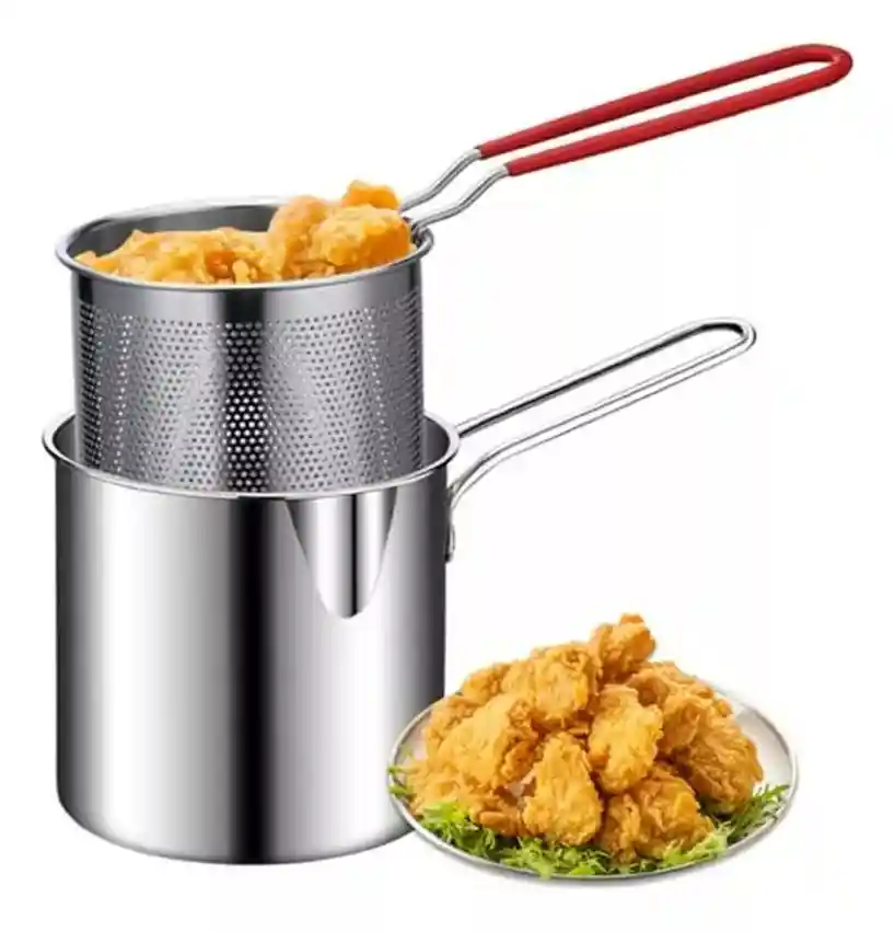Olla Freidora Profunda 1200ml Con Canasta