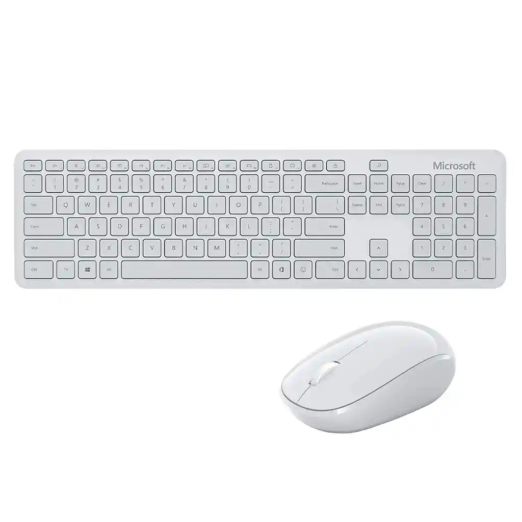 Combo Teclado Y Mouse Microsoft Bluetooth Inalámbrico Blanco