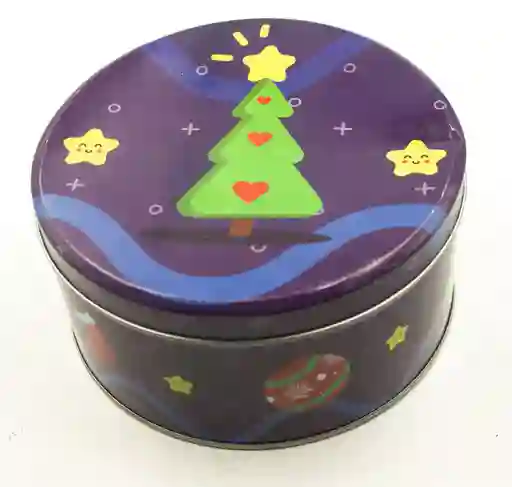 Envase Navideño Para Galletas Arbol De Navidad 16cm