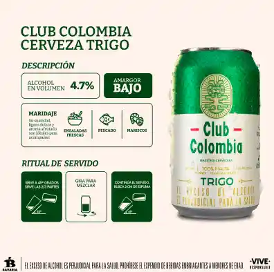 Cerveza Club Colombia Trigo Lata 330 Ml X 6