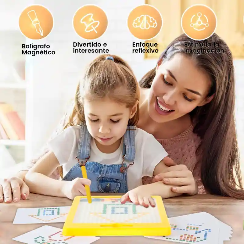 Tablero De Dibujo Magnético Para Niños 3+ Juguete Educativo