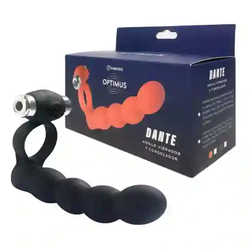 Anillo Vibrador Y Dildo Dante Negro Camtoyz