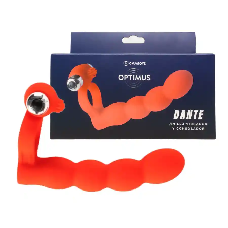 Anillo Vibrador Y Dildo Dante Rojo Camtoyz