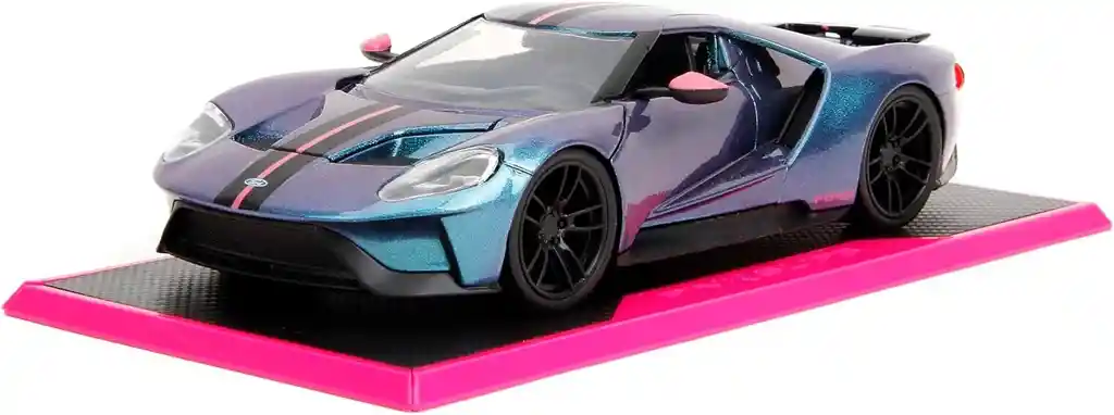 Carro Coleccionable 2017 Ford Gt Tornasol Modelo Descapotable Coche Juguete Fiesta Regalos, Colección