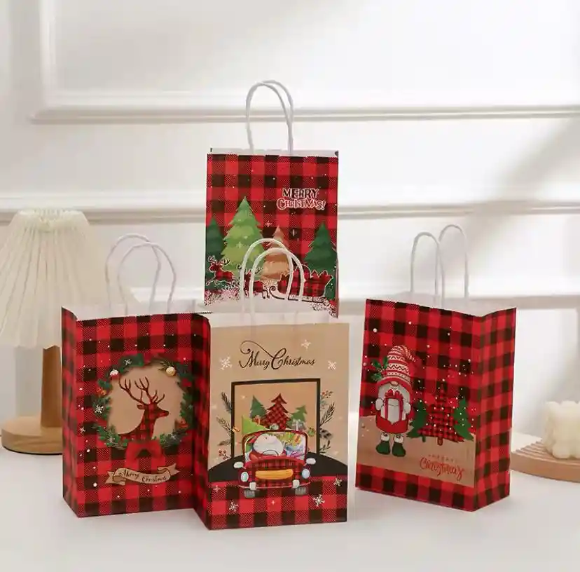 Navidad Bolsa De Regalo Pequeña X12 Uds (21x15 Cm)