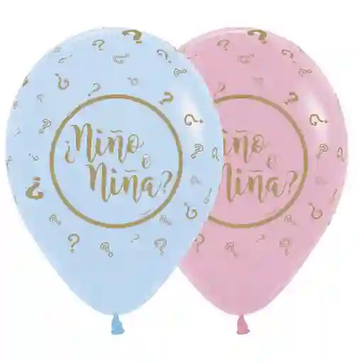 Globo Revelación De Genero Niña Y Niño