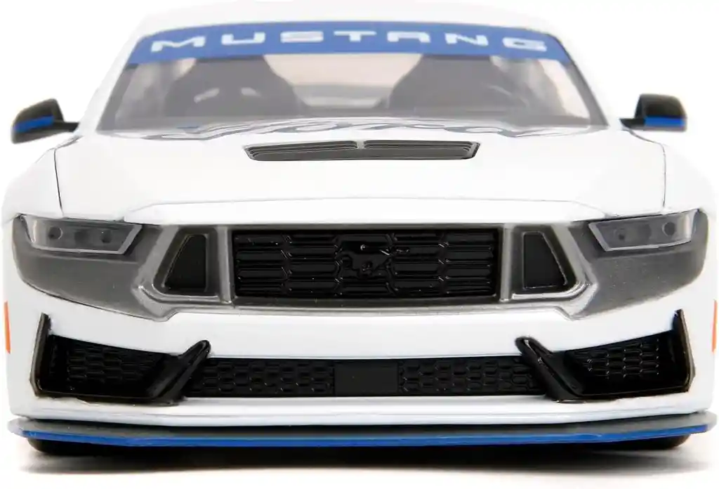 Carro Coleccionable Bigtime Muscle 2024 Ford Mustang Dark Horse Blanco Modelo Descapotable Coche Juguete Fiesta Regalos, Colección