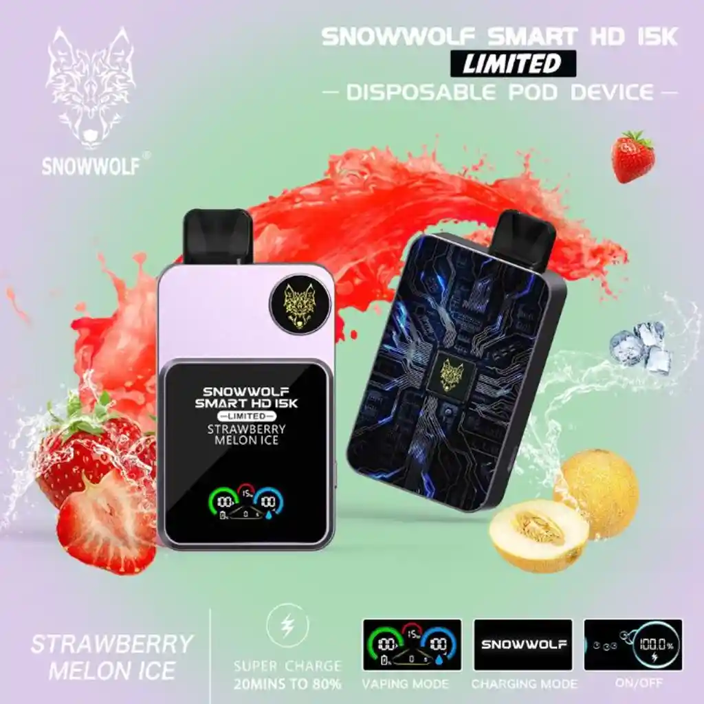 Snow Wolf Strawberry Melon Ice 15000puff