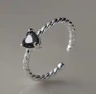 Anillo El Cora Mini Negro Ajustable