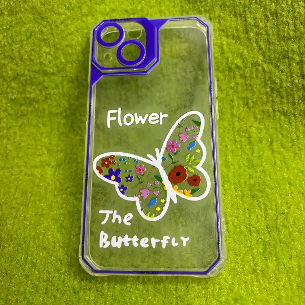 Forro Iphone 13 / 14 Diseño Mariposa