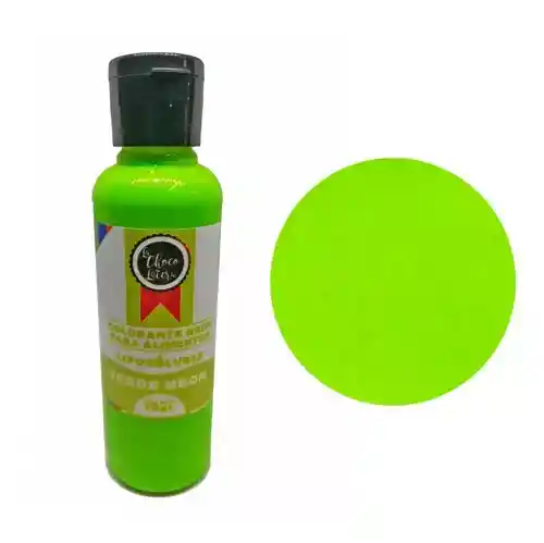 La Chocolatera Colorante Liposoluble Para Chocolate Verde Neón 70 Ml