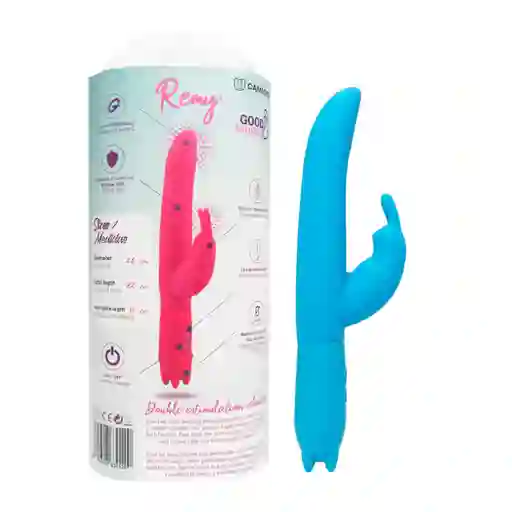 Vibrador Rabbit Remy Azul Camtoyz