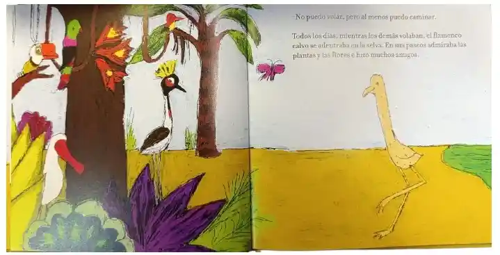 Libro El Flamenco Calvo Amalia Low Para Niños Niñas