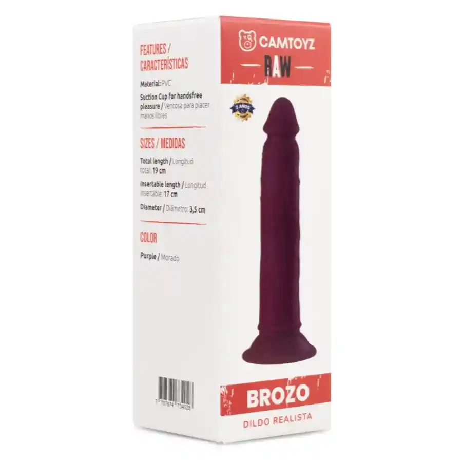 Dildo Realista Brozo Rosado Camtoyz