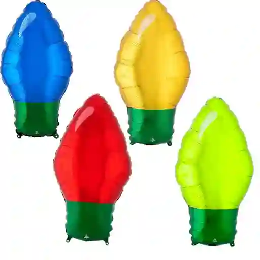 Globos De Bombillos O Luces Para Navidad X4 Und