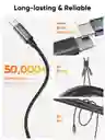 Cable Usb A Tipo C 3 Metros Carga Rapida Samsung Huawei 240w
