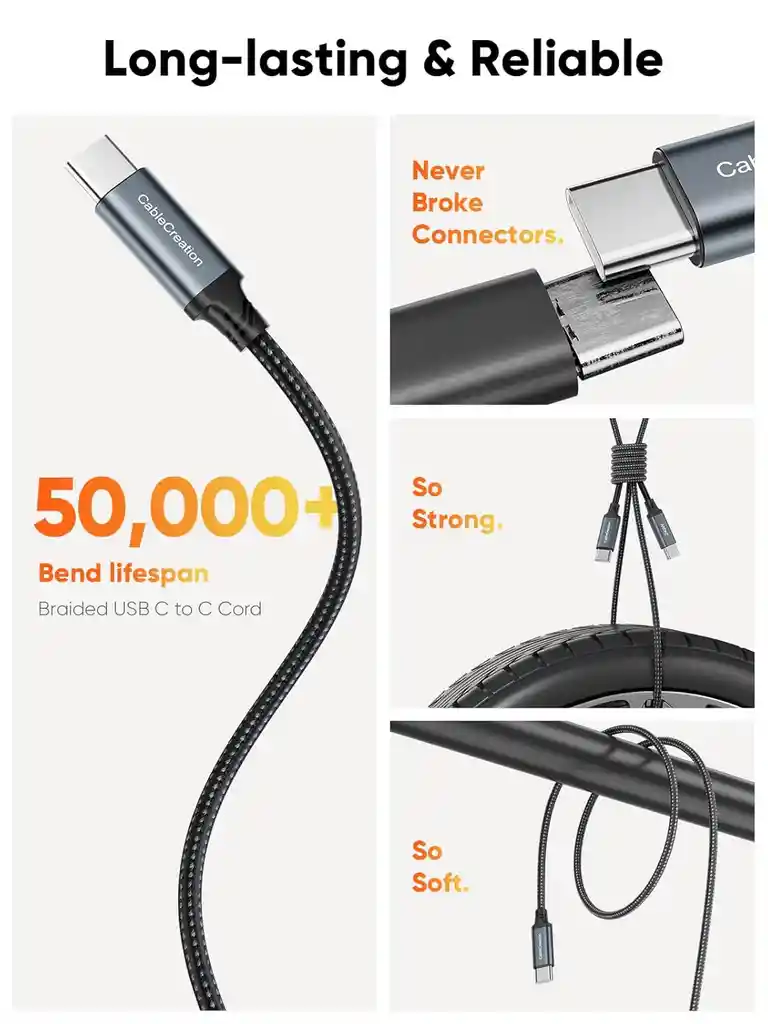 Cable Usb A Tipo C 3 Metros Carga Rapida Samsung Huawei 240w