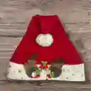 Gorro Navideño En Peluche Con Estrellas Flores Y Cuernos Decoracion 3d