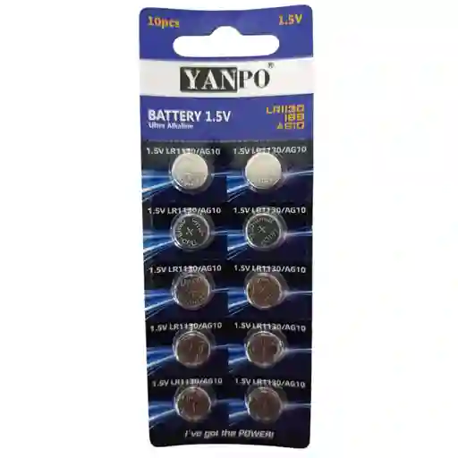 Pila O Bateria Lr1130 / 189 / Ag10 X10 Unidades