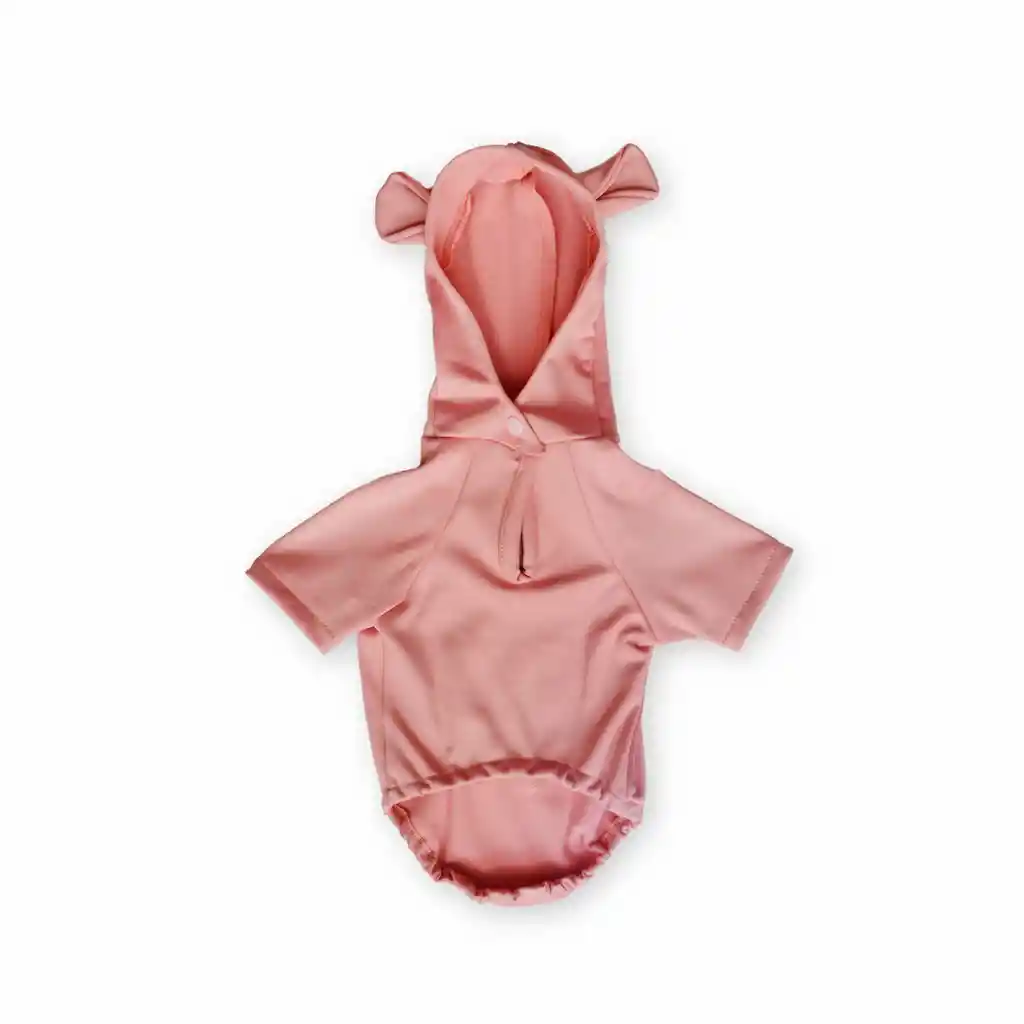 Hoodie S Orejas Gimnastic Perchado Rosa Claro