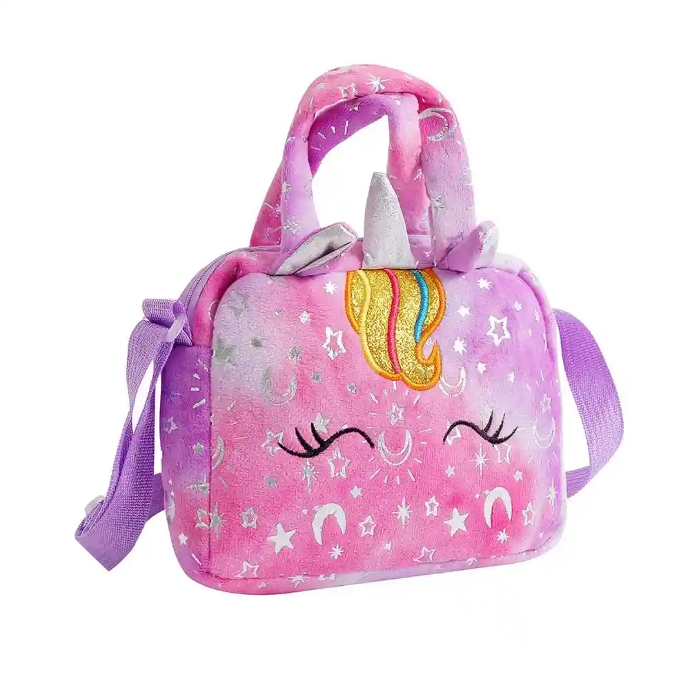 Bolso Maleta Cartera Infantil Para Niñas Unicornio Rosa