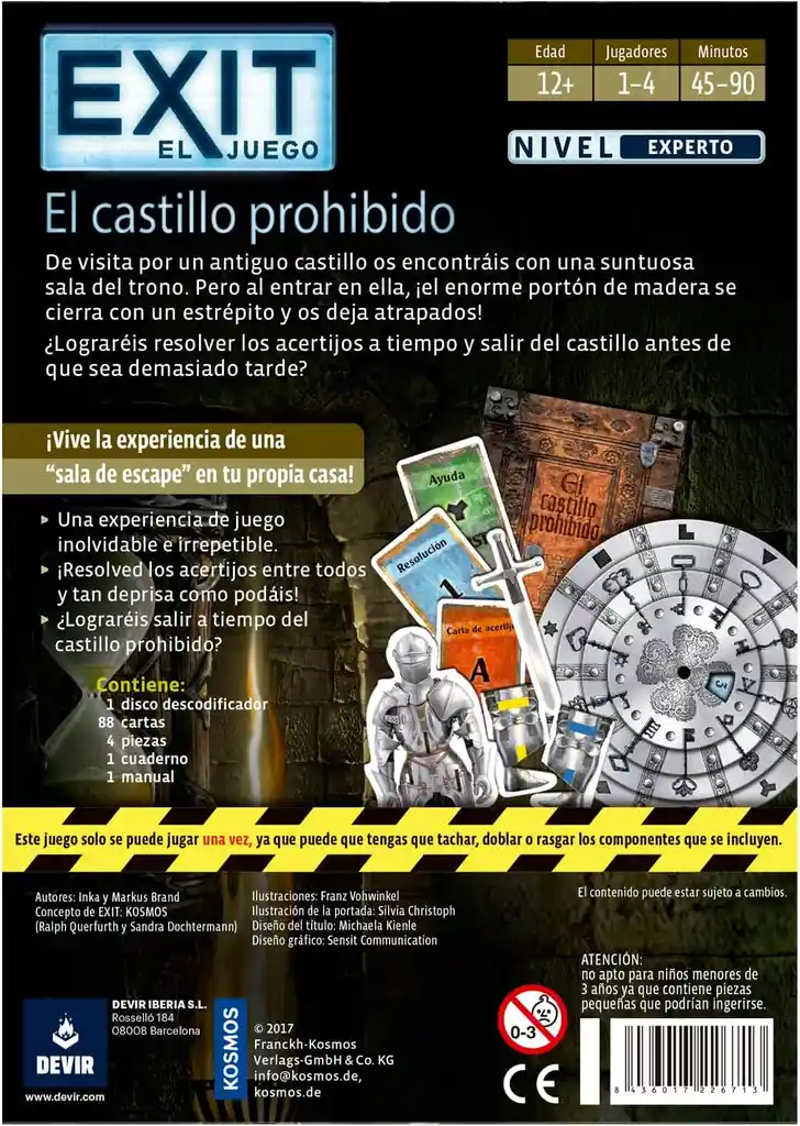 Juego De Mesa Exit El Castillo Prohibido Para Adultos