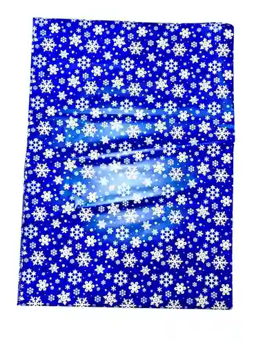 Papel De Regalo Navidad Metalizado 70 X 50 Cm Azul X 5 Pliegos