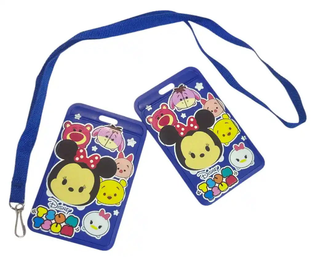 Porta Carnet Tsum Tsum Disney Animados Estuche Con Cordon