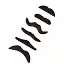 Bigotes Mustache Barba Disfraz Halloween Adhesivo Set X 6uni