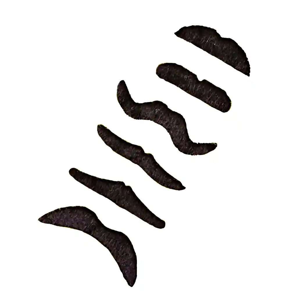 Bigotes Mustache Barba Disfraz Halloween Adhesivo Set X 6uni