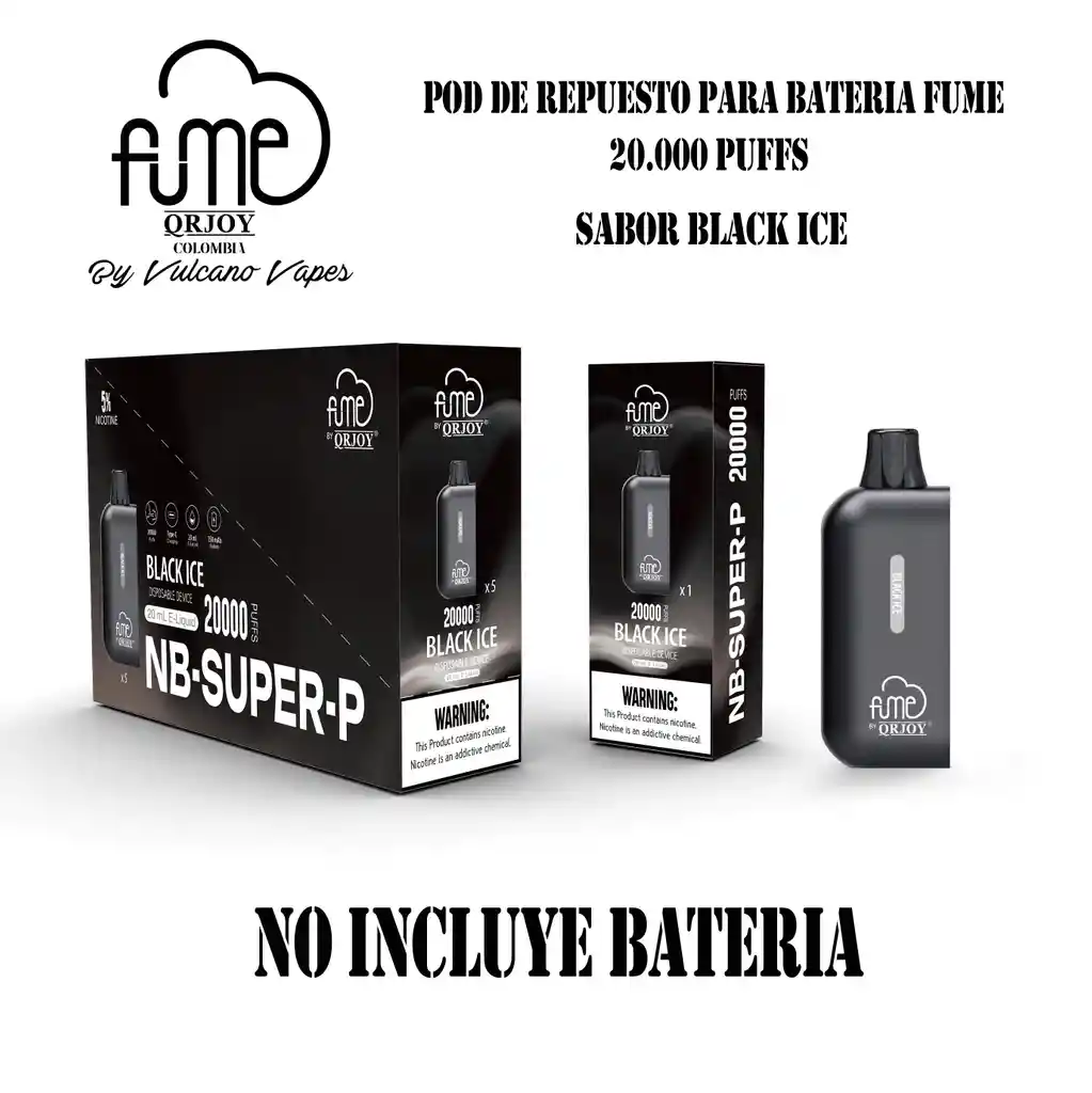 Fume Nb-super-p Pod 20.000 Puffs Black Ice