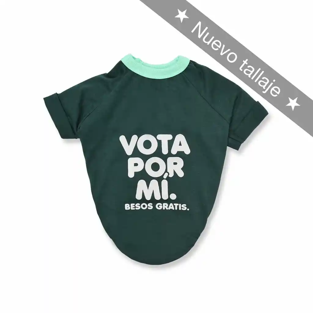 Camiseta S Verde Vota Por Mí