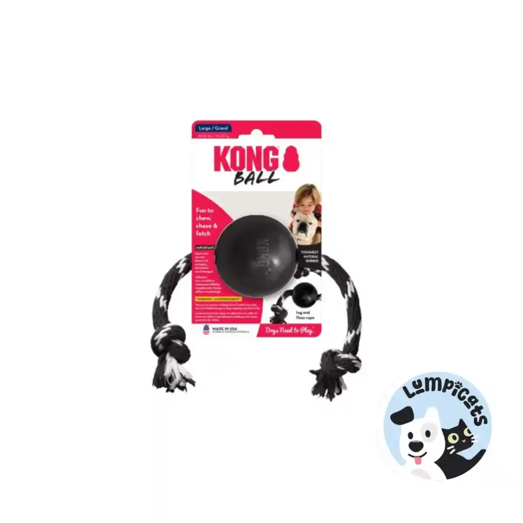 Kong Perro Caucho Extreme Pelota Con Lazo Large