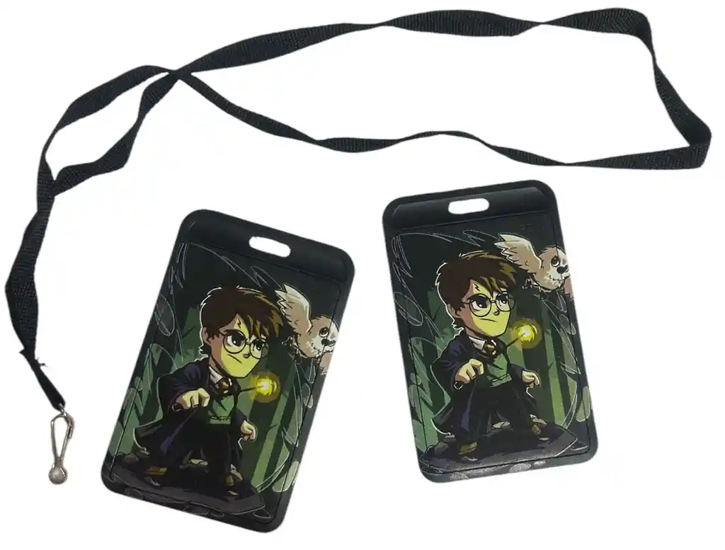 Porta Carnet Harry Potter Animado Con Cordon