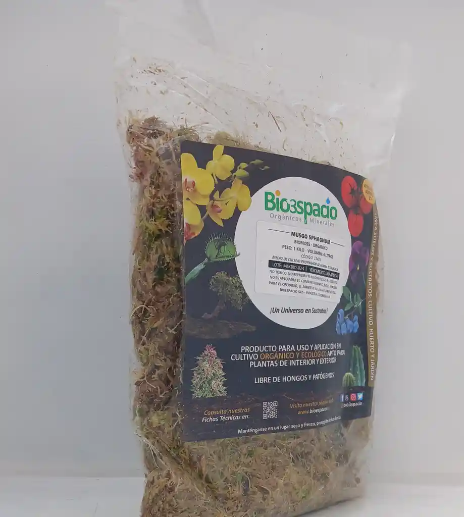 Musgo Sphagnum Deshidratado 1 Kilo