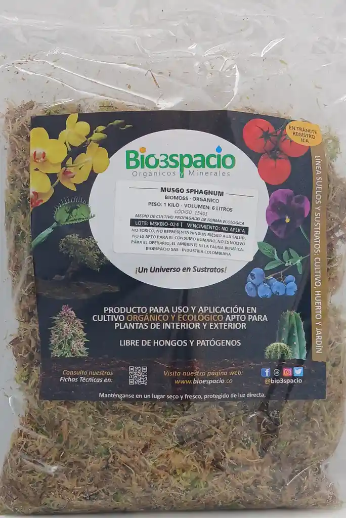 Musgo Sphagnum Deshidratado 1 Kilo