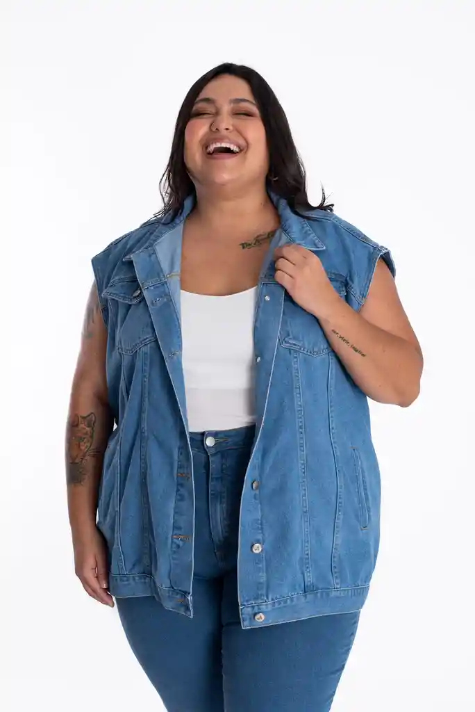 Chaleco Largo Denim Azmed 316 T18