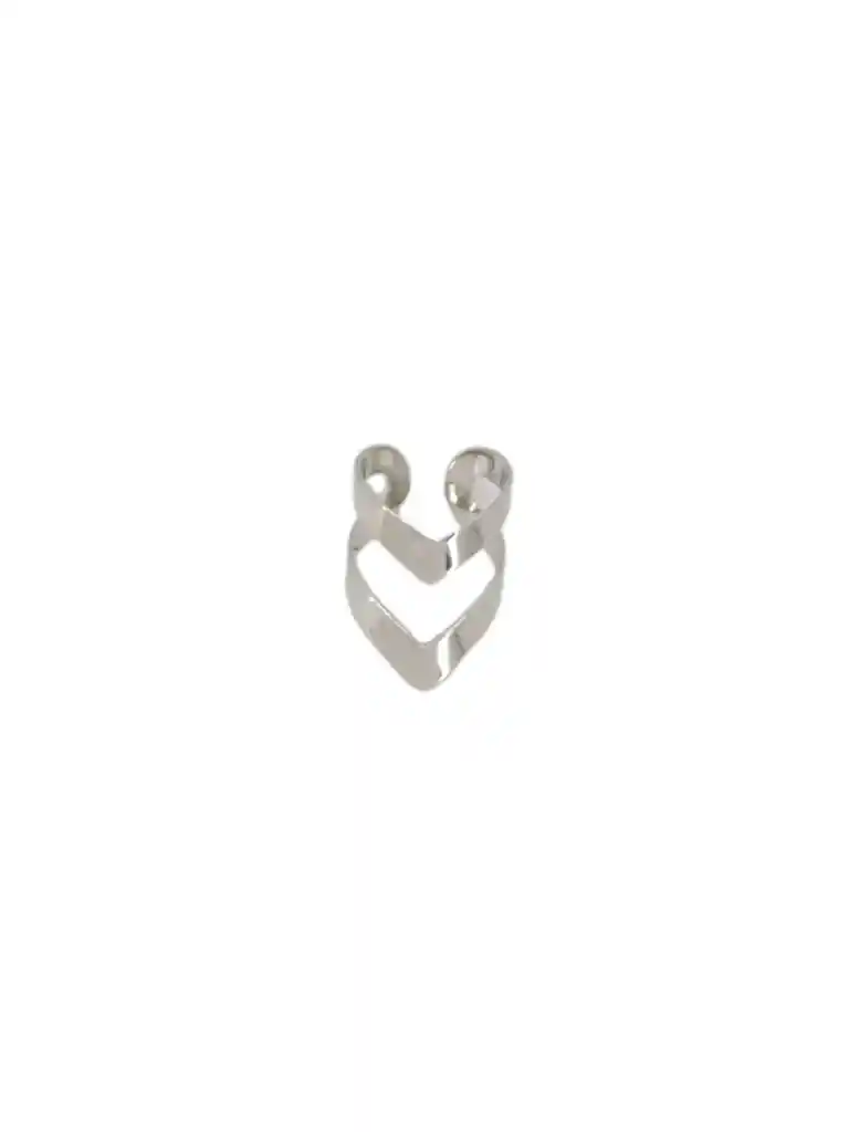 Earcuff Plateado Contemporaneo