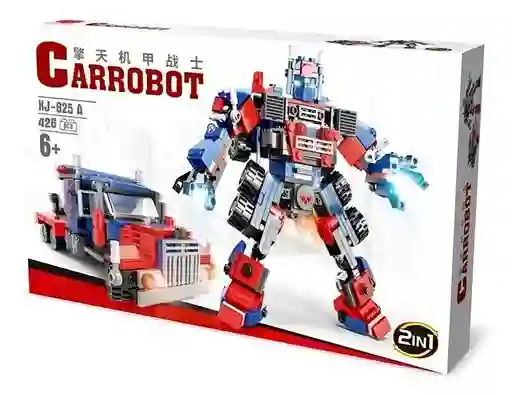 Set De Bloques De Construcción Carrobot 2 En 1 Para Niños