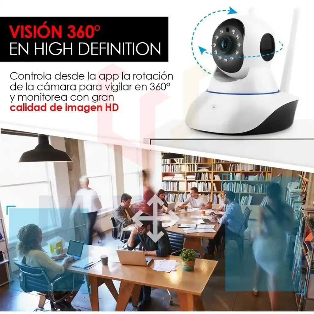 Cámara Inteligente Control Desde Celular 360° Wifi Robótica