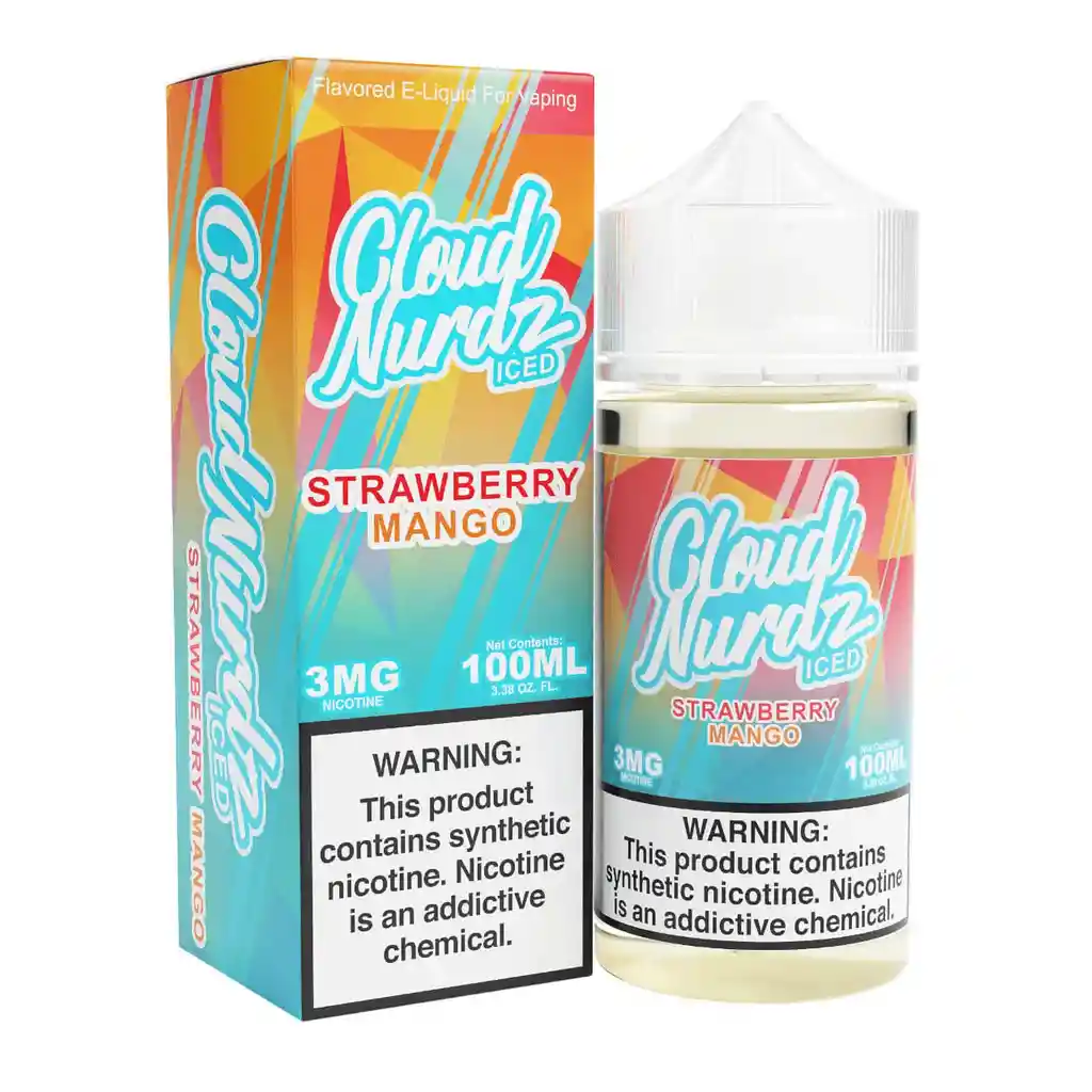 Cloud Nurdz Sub-ohm Iced Strawberry Mango 3mg 100ml