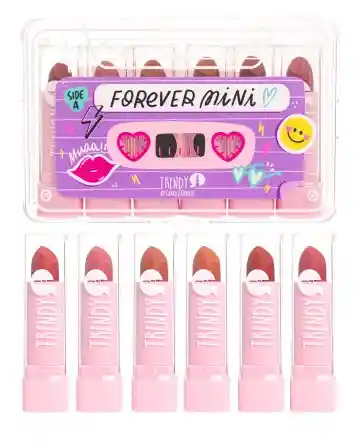 Kit X 6 Labiales Mini Forever Trendy Ref Cam03